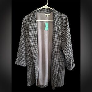 Maurices Purple and Black Checkered Blazer size XL New with Tags